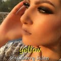 Yellow strawberry salon logo